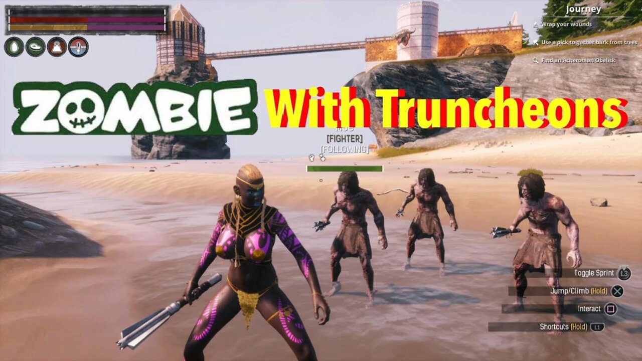 Conan Exiles Zombies with Truncheons Busty old video