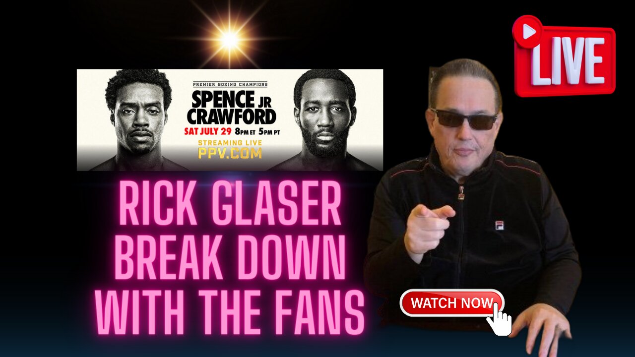 "RICK GLASER" CRAWFORD VS. SPENCE BOXING TALK SHOW