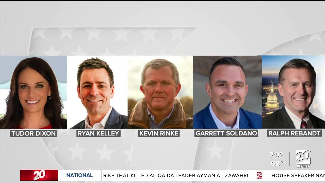 Who are the 5 candidates vying to win the GOP gubernatorial nomination?