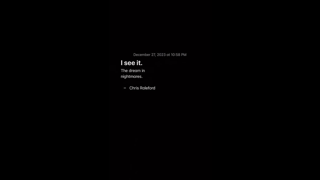 The dream in nightmares - Chris Raleford