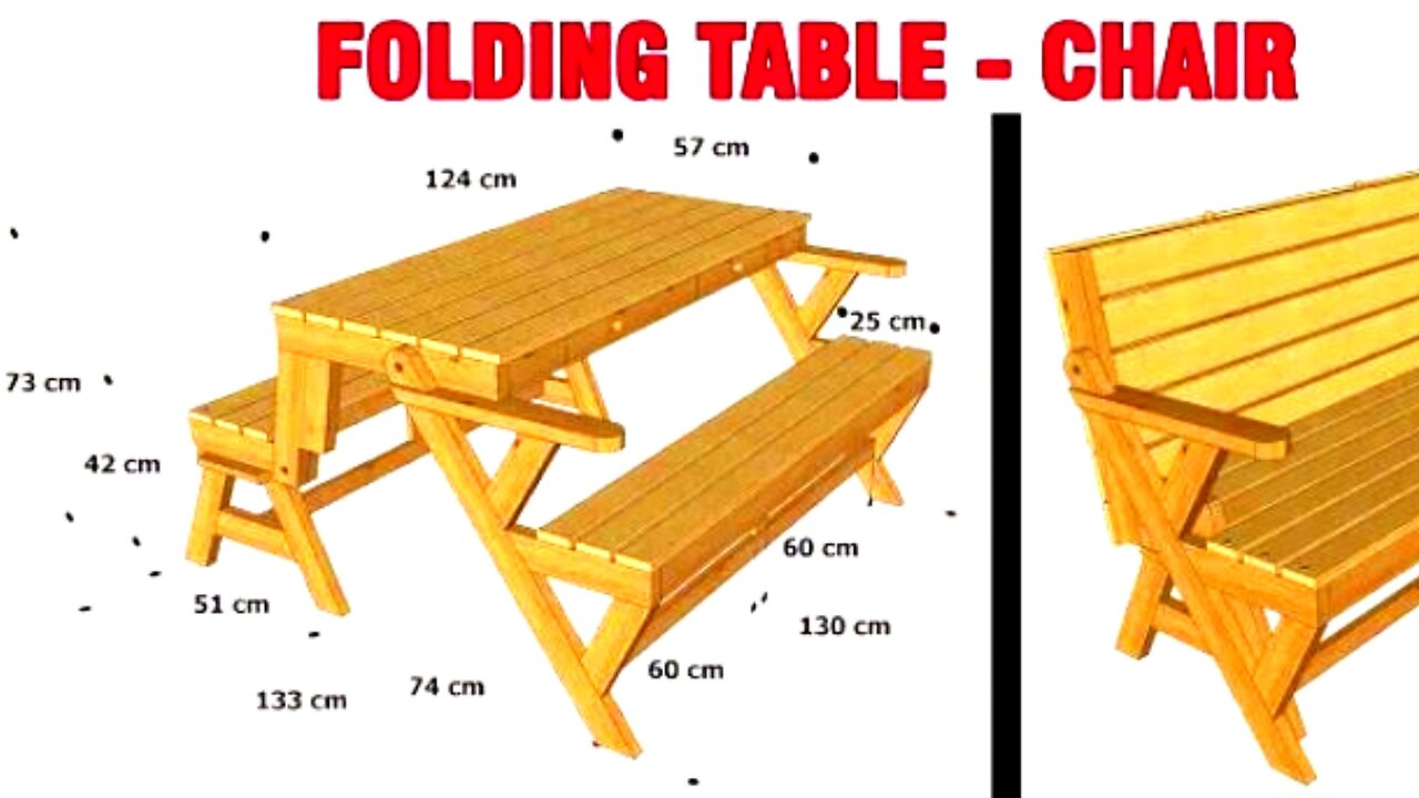 HOW TO MAKE A FOLDING TABLE CHAIR