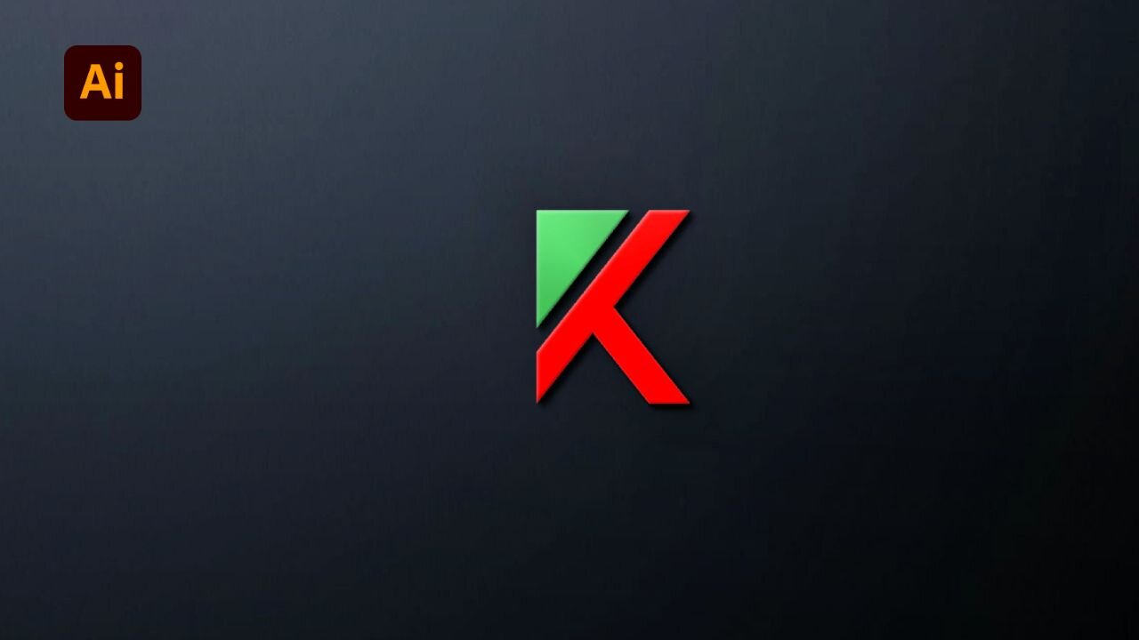 K Logo Design | Modern Logo Design In Adobe Illustrator Tutorial For Beginner's