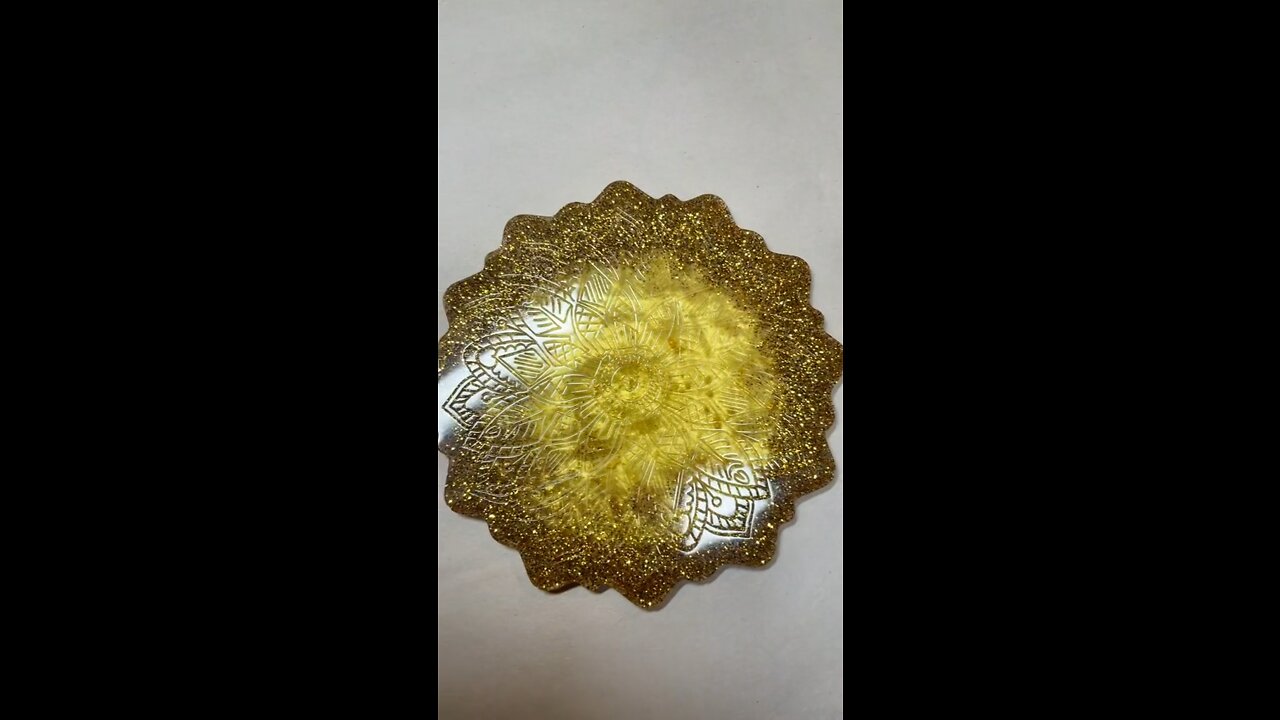 ☀️🌻 Tried Mandala design on my SPARKLING coasters 🌻☀️ NEW DIY