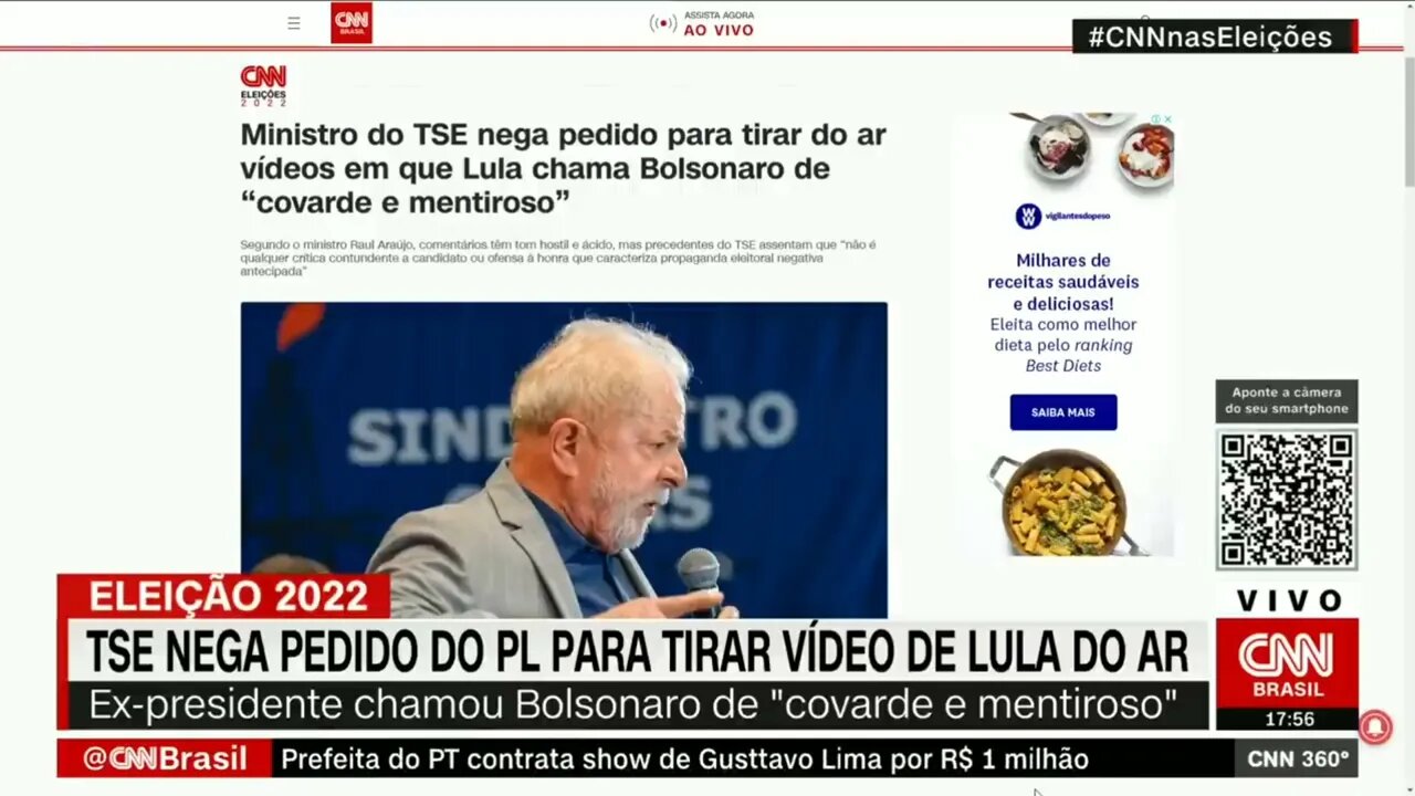 TSE nega pedido do PL para tirar vídeo de Lula do ar | @SHORTS CNN