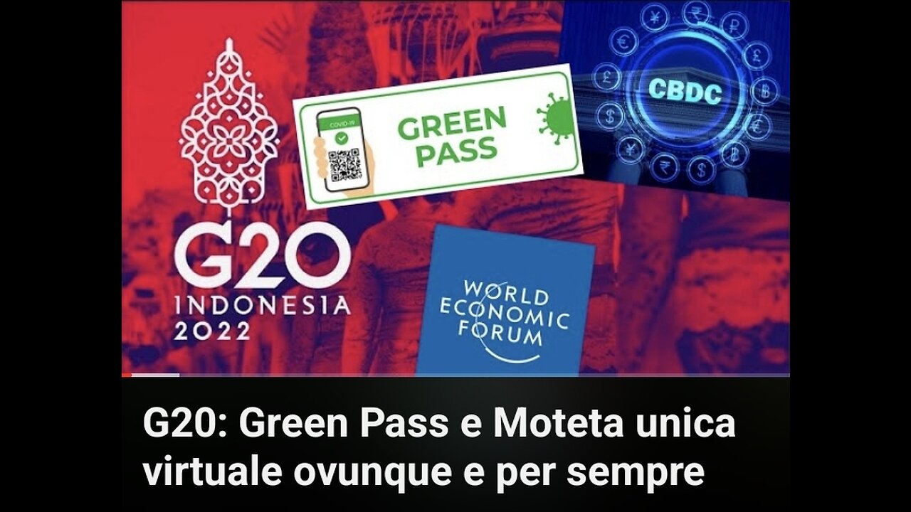 G20: Green Pass e monete unica virtuale ovunque e per sempre