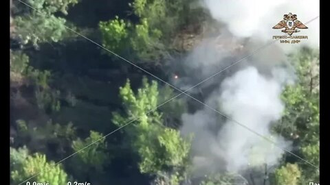 Artillery of the 100th brigade destroyed an enemy tank near Pervomaisky