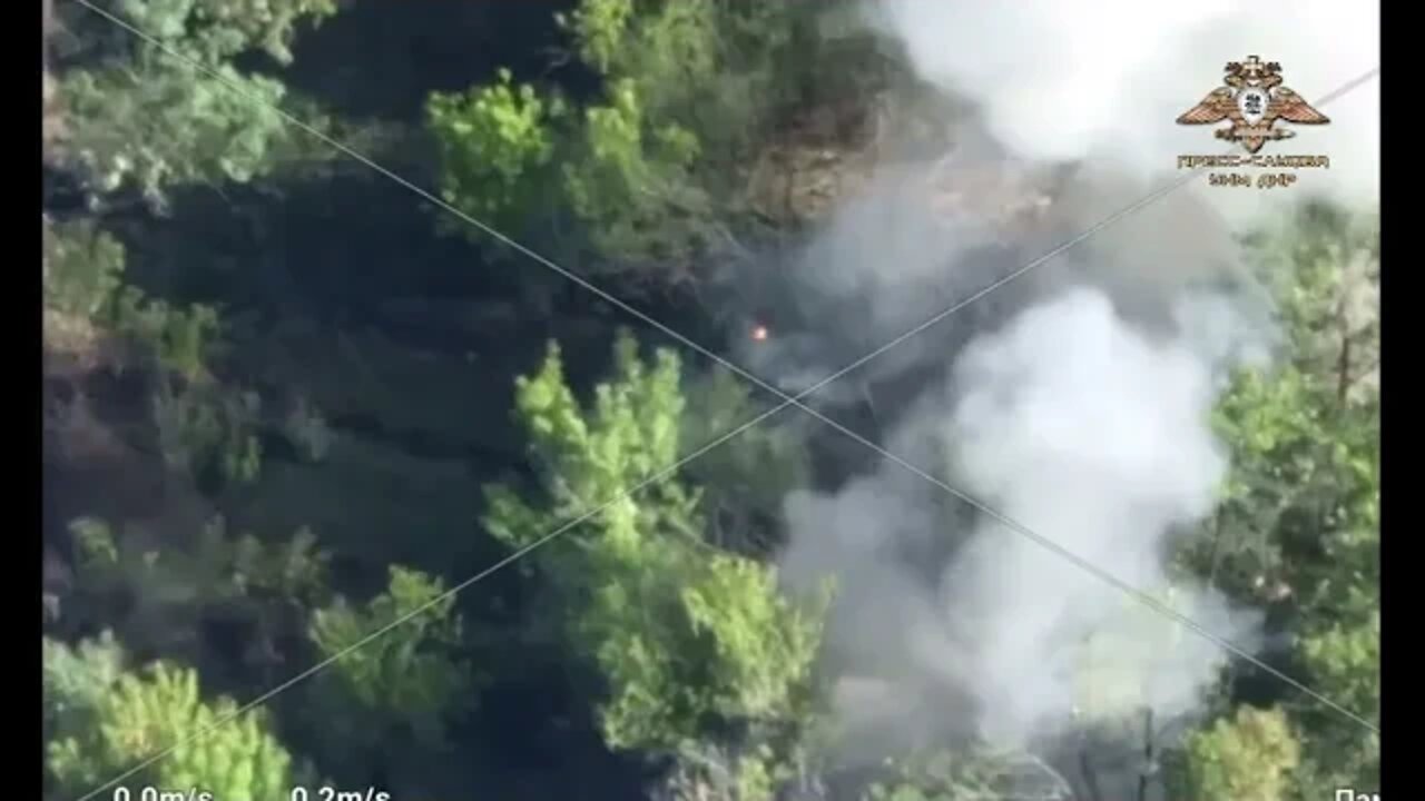 Artillery of the 100th brigade destroyed an enemy tank near Pervomaisky