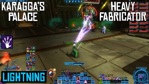 SWTOR Lightning Sorcerer 16 Man Operation - Heavy Fabricator From Karagga's Palace (Story Mode)