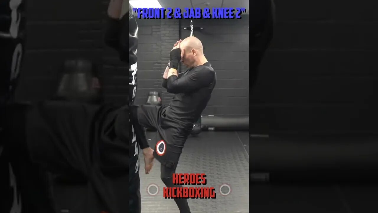 Heroes Training Center | Kickboxing & MMA "How To Throw A Front 2 & Jab & Knee 2" | #Shorts