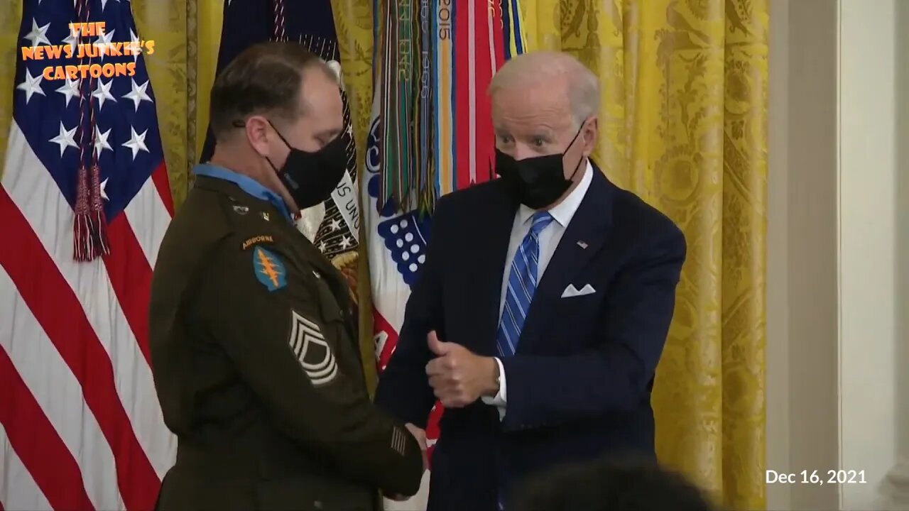 Biden has "posthumously awarded" the Medal of Honor a recipient who is still alive.