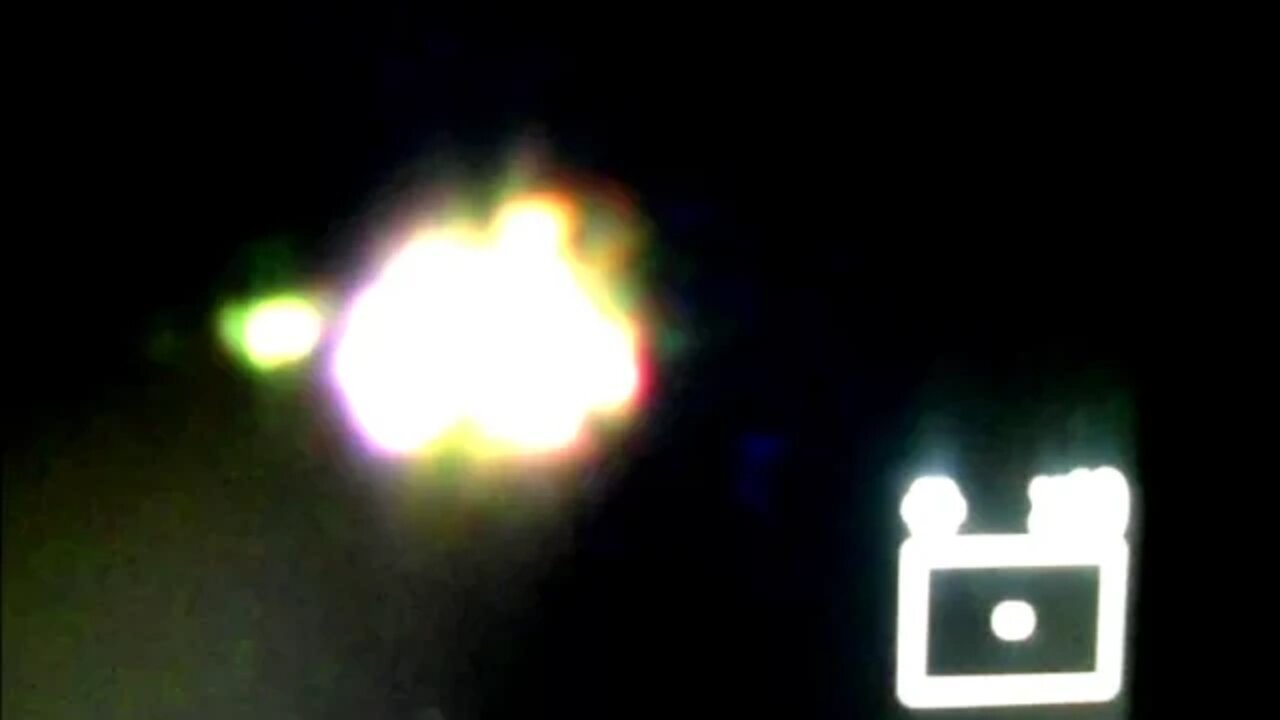 brightness of UFO through viewfinder at maximum zoom1