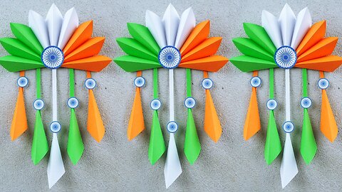 Tricolor Wall Hanging Making/Independence Day Crafts/Republic Day Crafts/Paper Things Easy