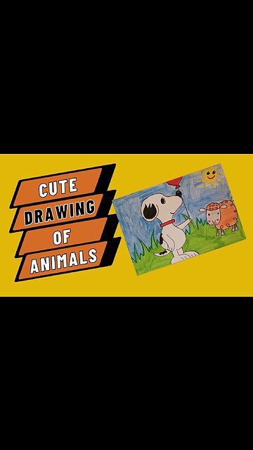 Cute Animal Drawings Tutorial | Pet Animal Drawing And Colour | Cute Drawings