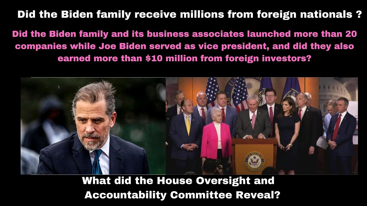 Did the Biden family receive millions from foreign nationals ?