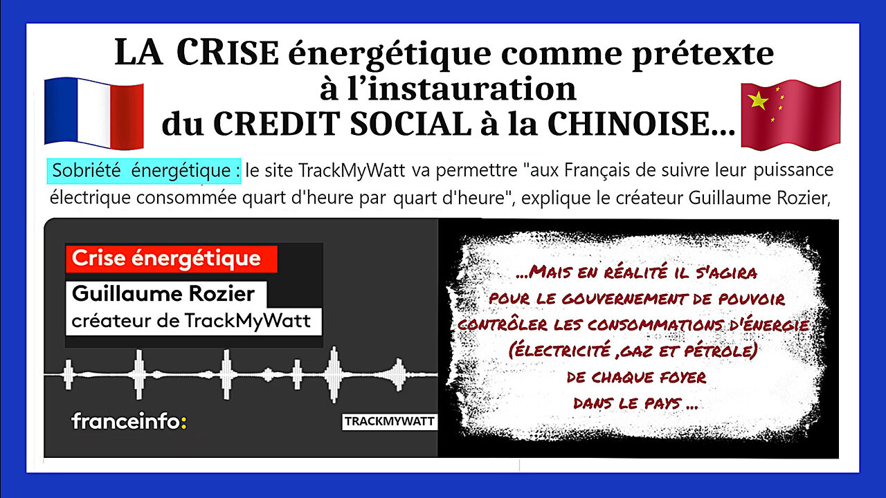 FRANCE /La crise énergétique pour un Crédit social "à la chinoise"... (Hd 720)