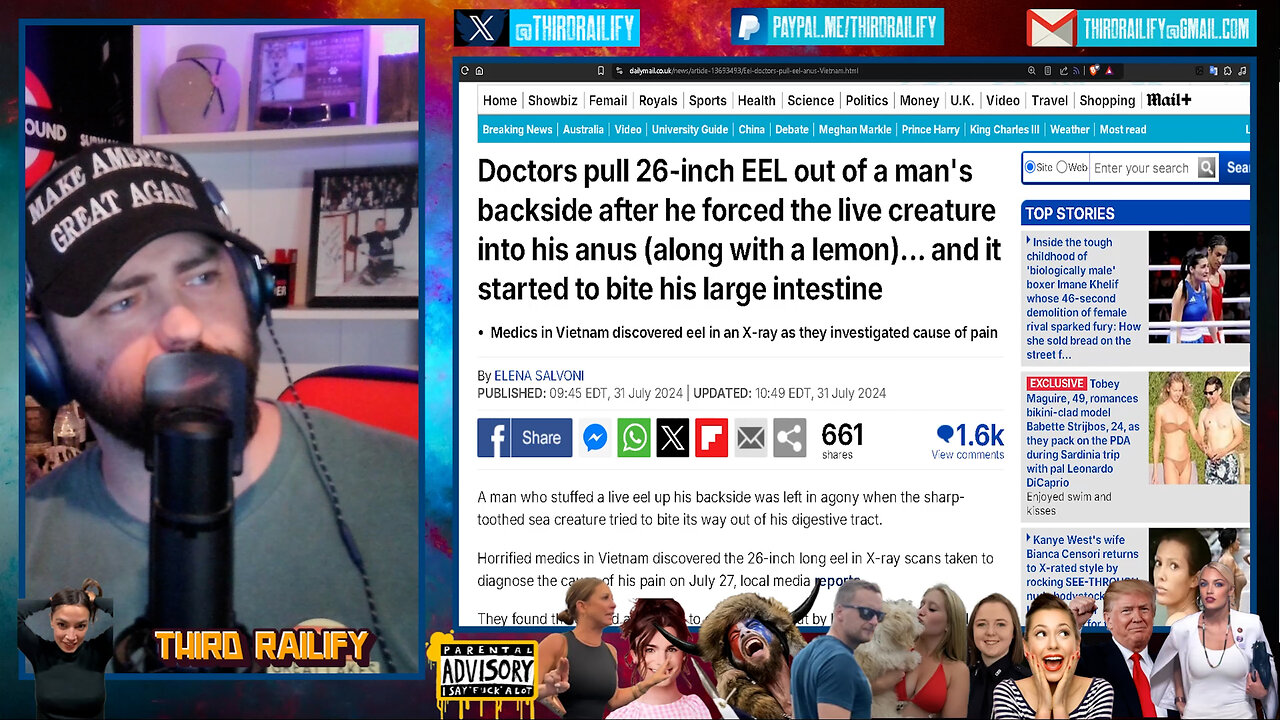 Doctors pull 26 inch EEL out of a man's bottom after he forced the live creature into his anus