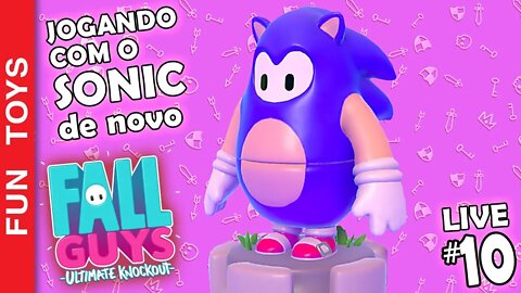 Jogando NOVAMENTE com o SONIC dentro do FALL GUYS, venha torcer!