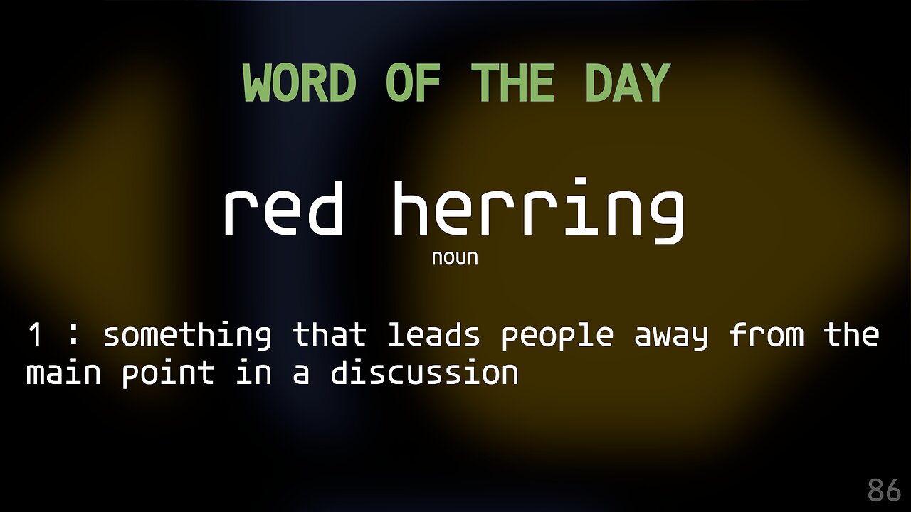 Word Of The Day 087 - 'red herring'