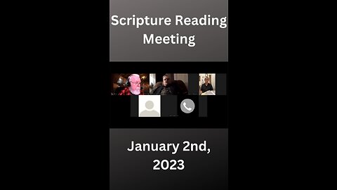 Scripture Reading Meeting on January 2, 2023, Last part of Romans Chapter 5.