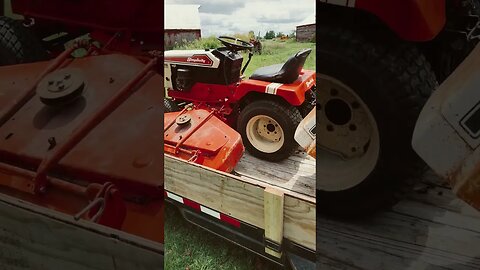 Having fun on the Grumpy Farmstead. And we drug home some more Simplicity mowers.