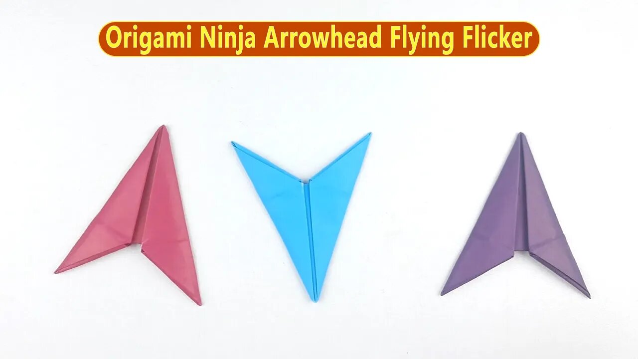 Origami Arrowhead Ninja Flying Star - Easy Paper Crafts