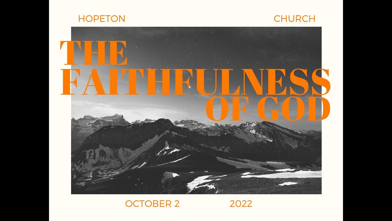 The Faithfulness of God