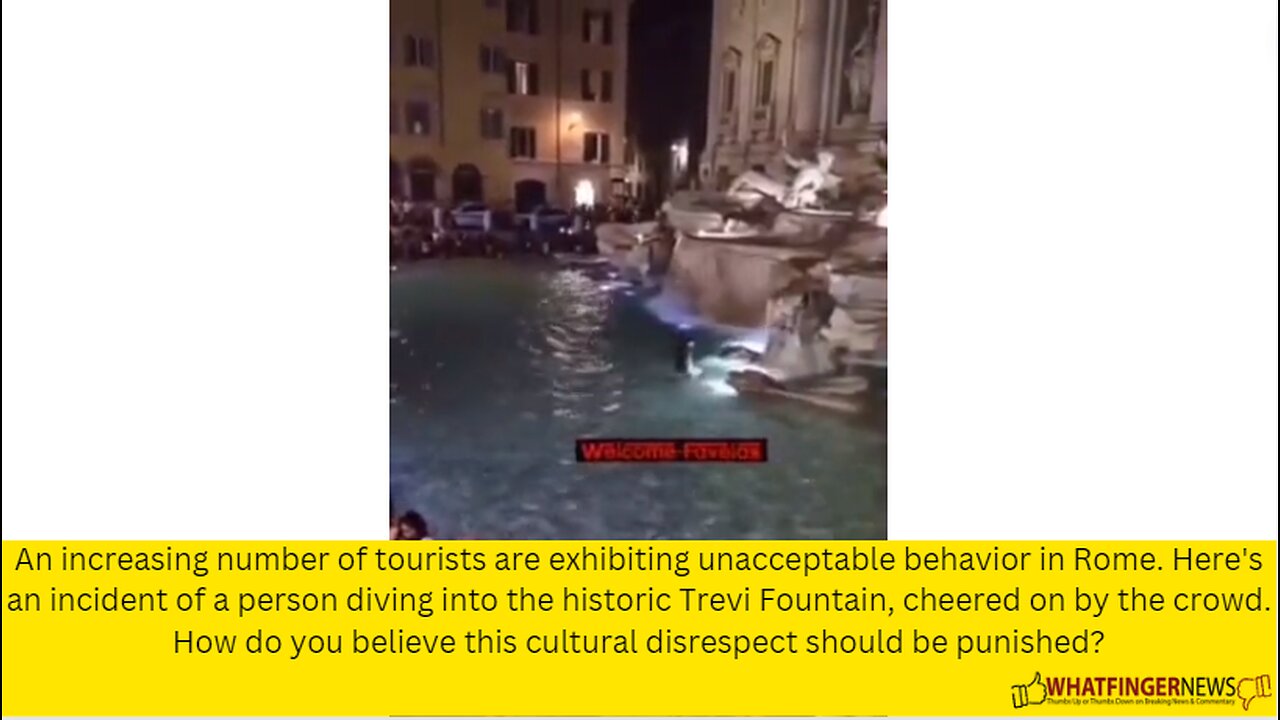 An increasing number of tourists are exhibiting unacceptable behavior in Rome. Here's an incident
