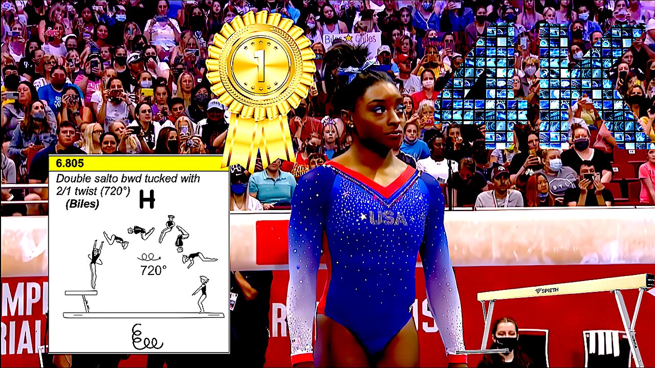 Simone BILES🇺🇸🥇BB AA 2021 U.S Olympic Trials *Biles Dismount-hardest skill in COP IMO* (NBC-4K)