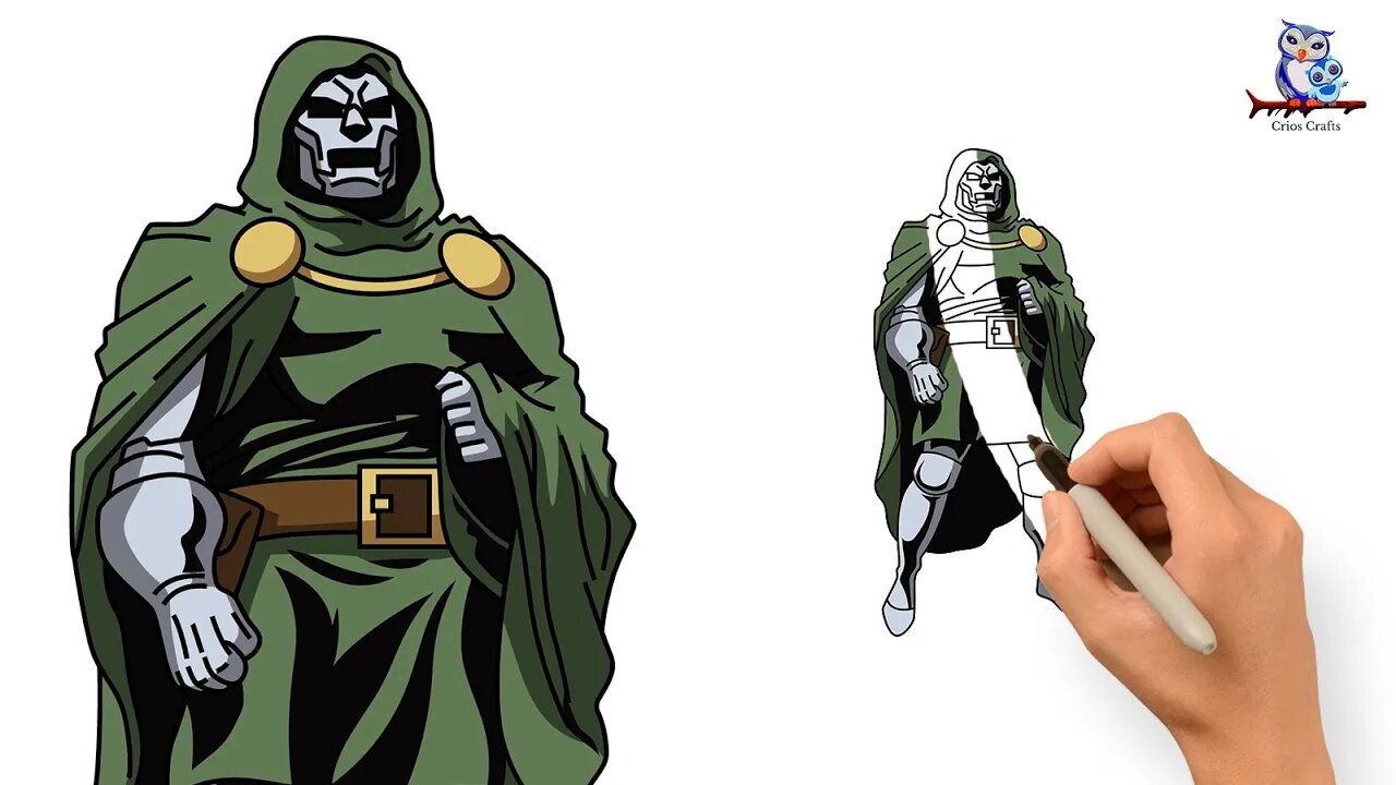 How to Draw Doctor Doom (Victor Von) - MCU Tutorial