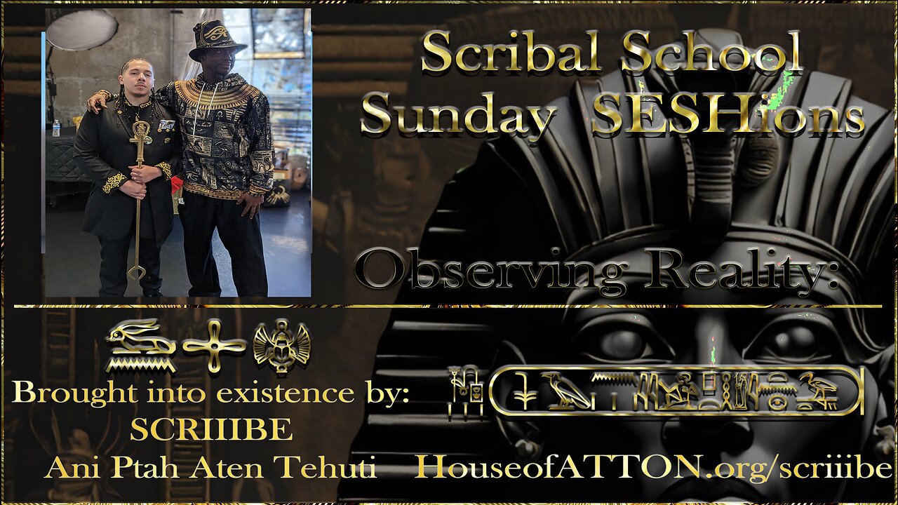 Scribal School Sunday SESHions: Observing Reality ~ Presented By: Ani Ptah Aten Tehuti