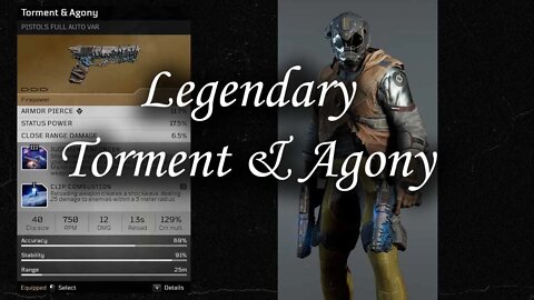 Outriders - Torment & Agony legendary pistol