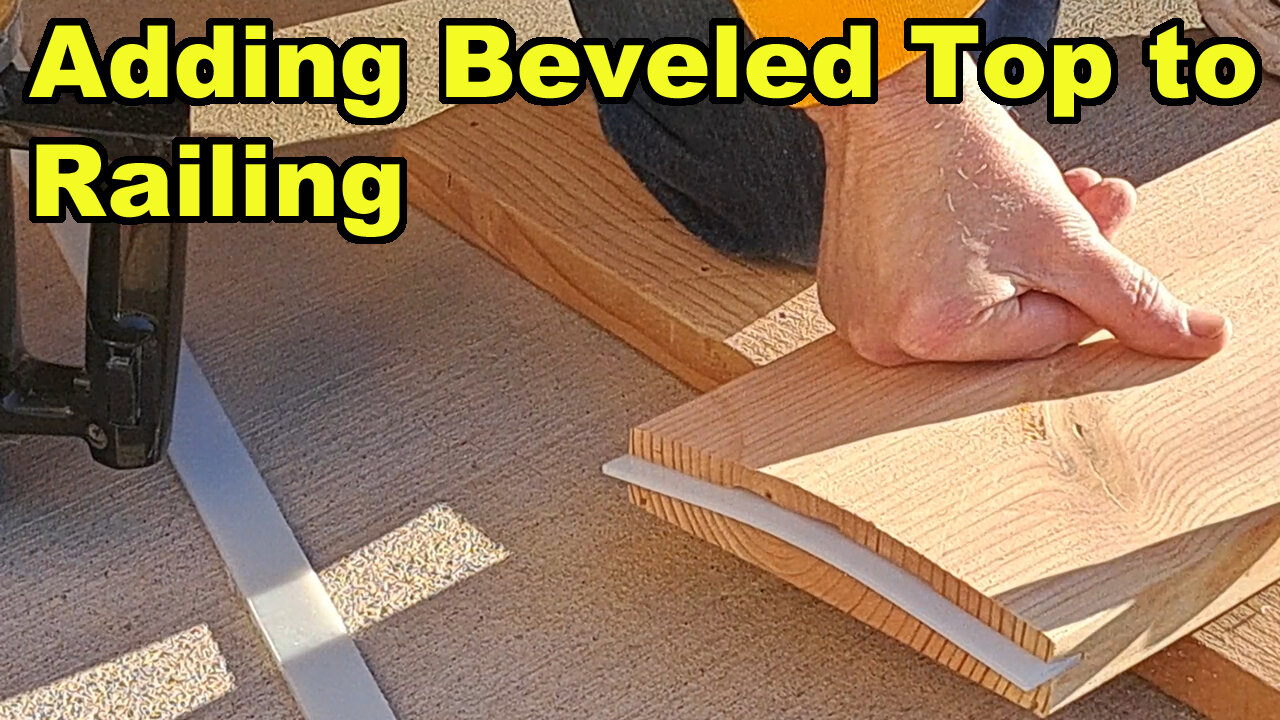 Adding a beveled top cap to or deck railing.