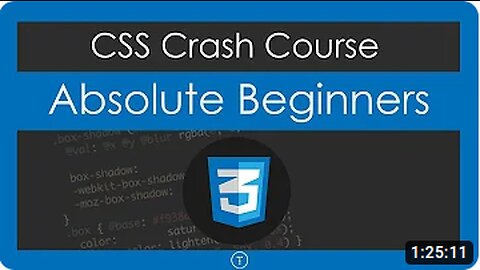 CSS Crash Course For Absolute Beginners