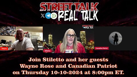 Rebroadcast of Street Talk with Stiletto 10-10-2024