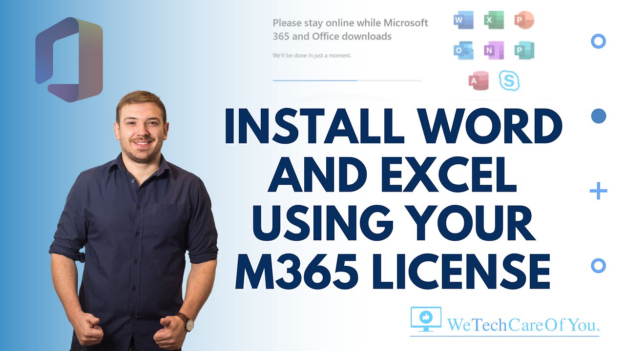 Install Microsoft Office Apps from existing M365 License Word, Excel, Outlook