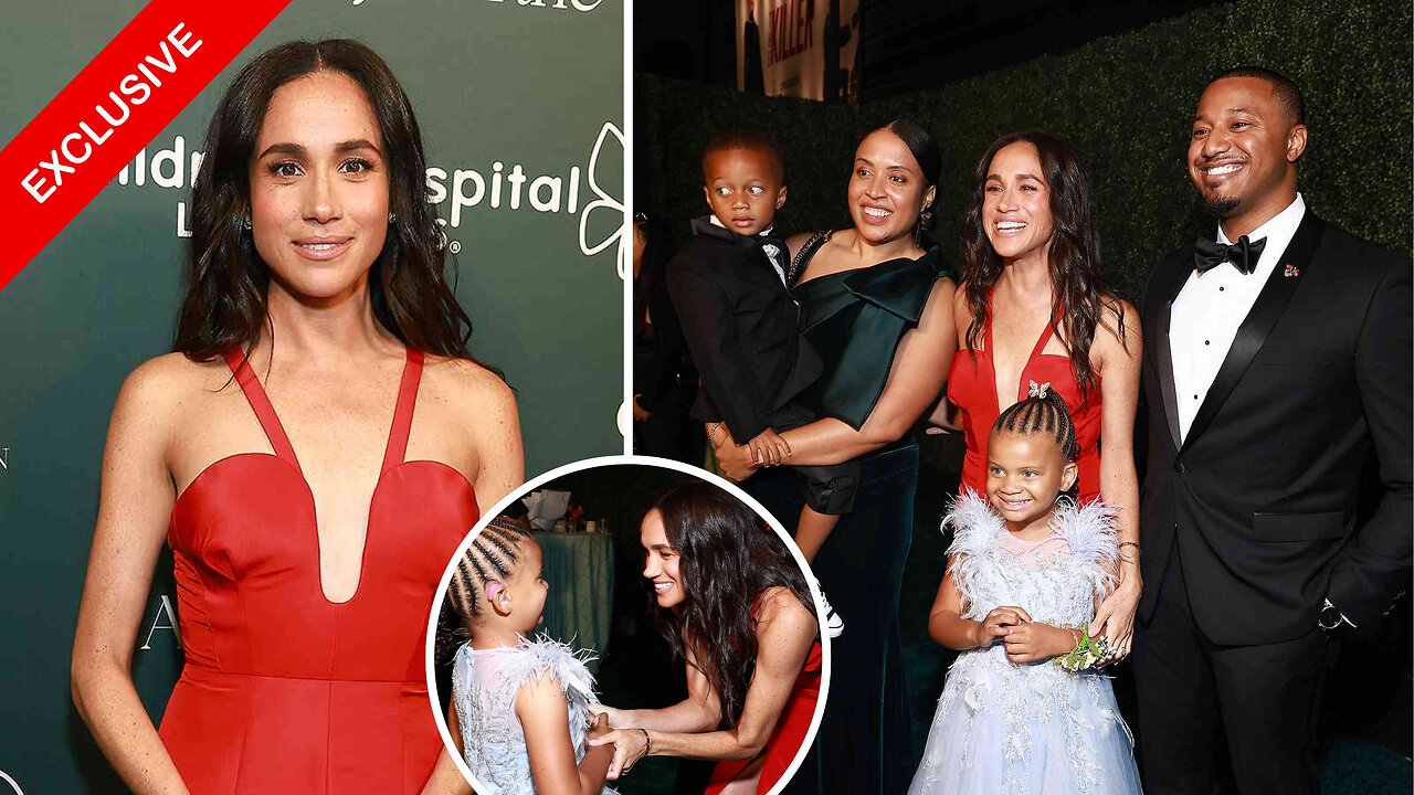 Meghan Markle Dazzles in Red Gown at Children's Hospital L.A. Gala