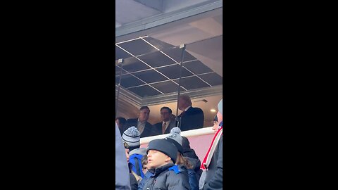 Donald Trump in his suite at Army-Navy game with JD Vance