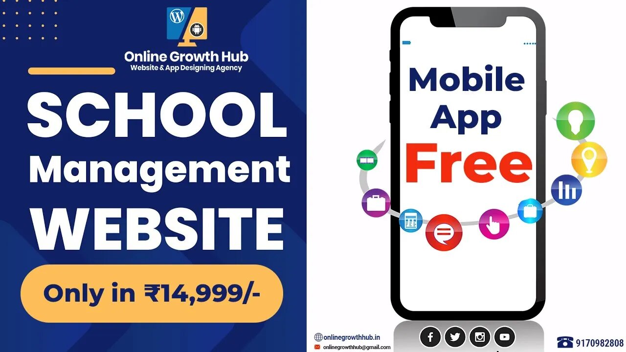 Complete School Management System Website in ₹14,999/- With Free Android App