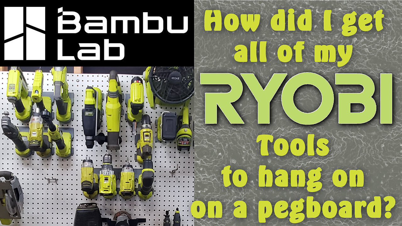 Using 3D Printing to Clean My Shop - Ryobi Link Alternative using pegboard and 3d models