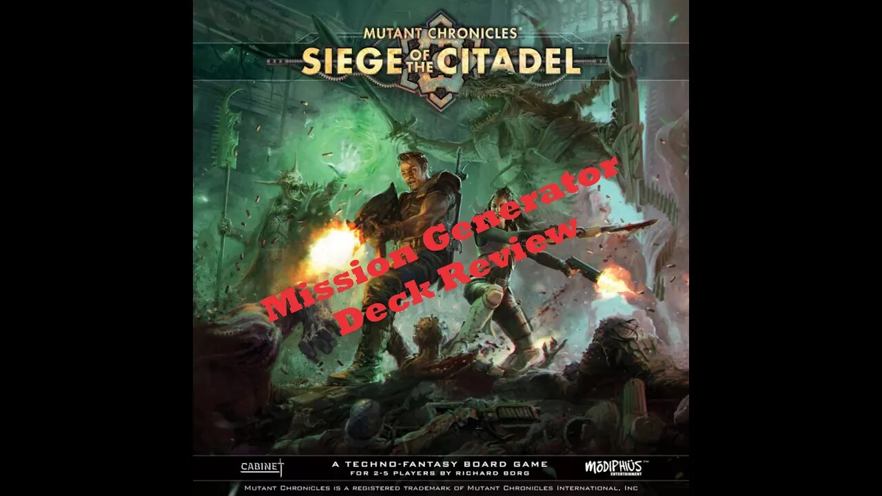 Mutant Chronicles Siege of the Citadel Mission Generator Deck