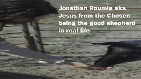 Jonathan Roumie aka Jesus from the Chosen being the good shepherd in real life