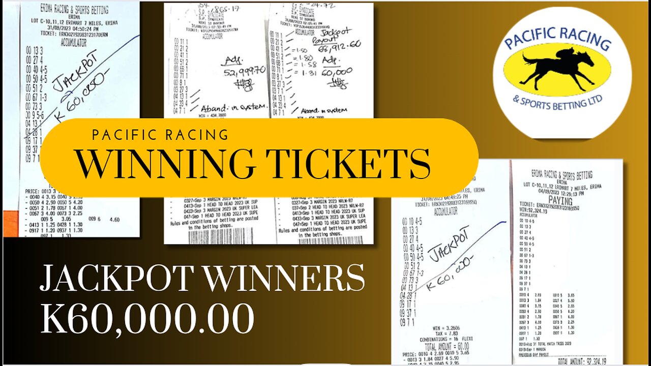 Big wins, Pacific Racing winning tickets