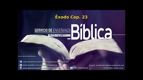 Enseñanzas Bíblicas: Éxodo Cap. 23 - EDGAR CRUZ MINISTRIES