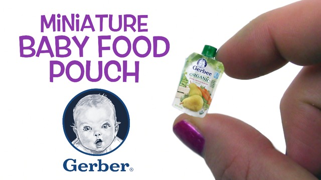 Miniature DIY Gerber baby food pouch