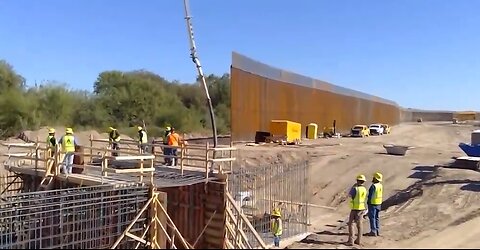 Border Wall Being Built In Texas As Caravan Rushes Toward U.S.