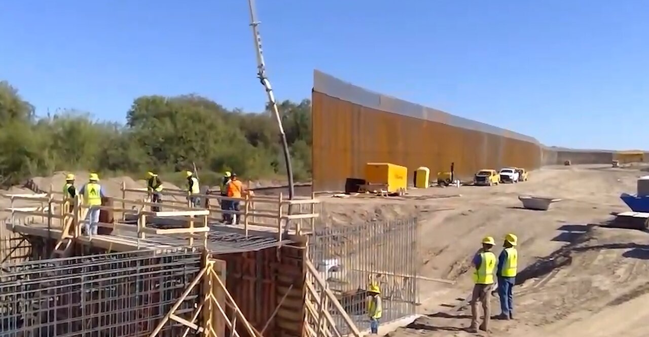 Border Wall Being Built In Texas As Caravan Rushes Toward U.S.