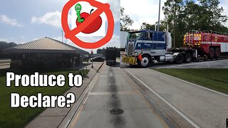 Florida Weigh Station And Agriculture Inspection For Cabover Peterbilt - 047