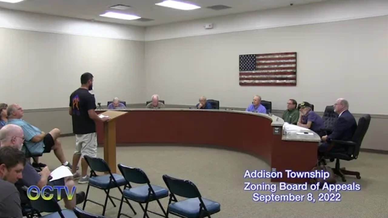 Addison Township ZBA 9/8/22