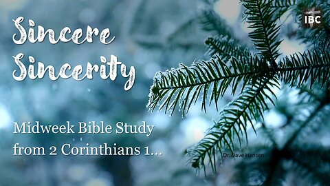 Sincere Sincerity, Pastor Dave Hansen