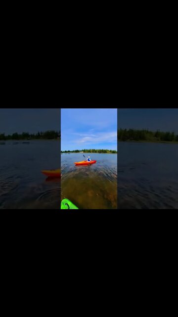 Kayaking in a stream